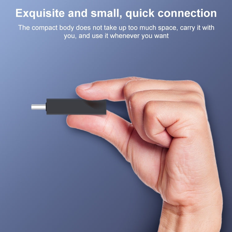 Black Type-C to USB 3.0 AF adapter with USB-A connector and SS logo