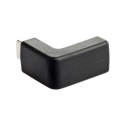 90-degree elbow Type-C to USB adapter, compact black connector body
