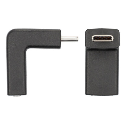 Black Type-C to USB adapter with metal Type-C plug and USB port