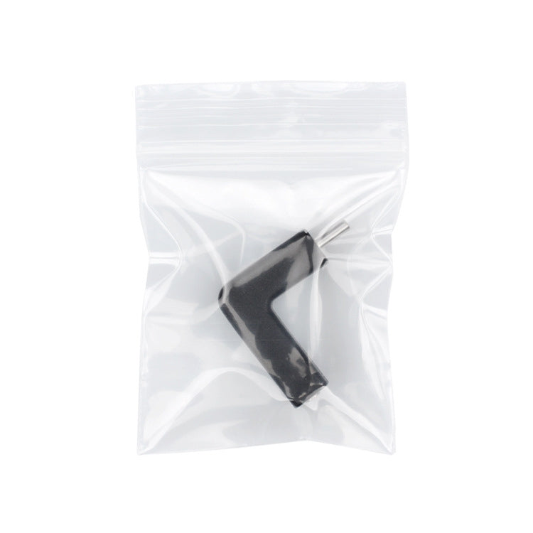 Type-C to USB elbow adapter inside clear plastic bag