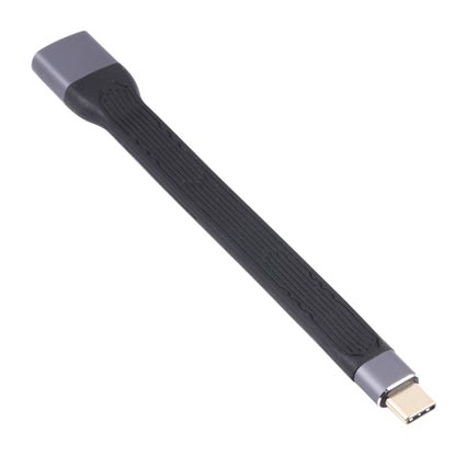Black flat USB-C to USB 3.0 female cable with USB-C plug