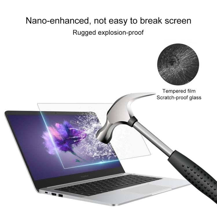 Laptop screen tempered film on display, scratch-proof glass and shatter resistance