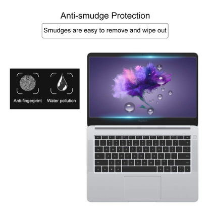 Laptop screen protector with anti-smudge and anti-fingerprint protection on display