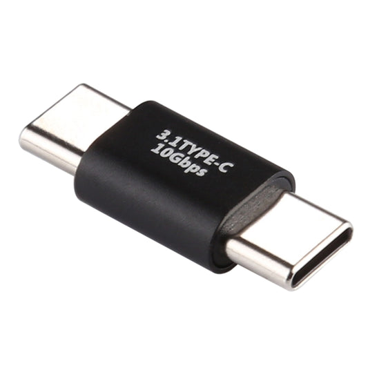 USB-C male-to-male adapter with black sleeve, 3.1 Type-C 10Gbps marking