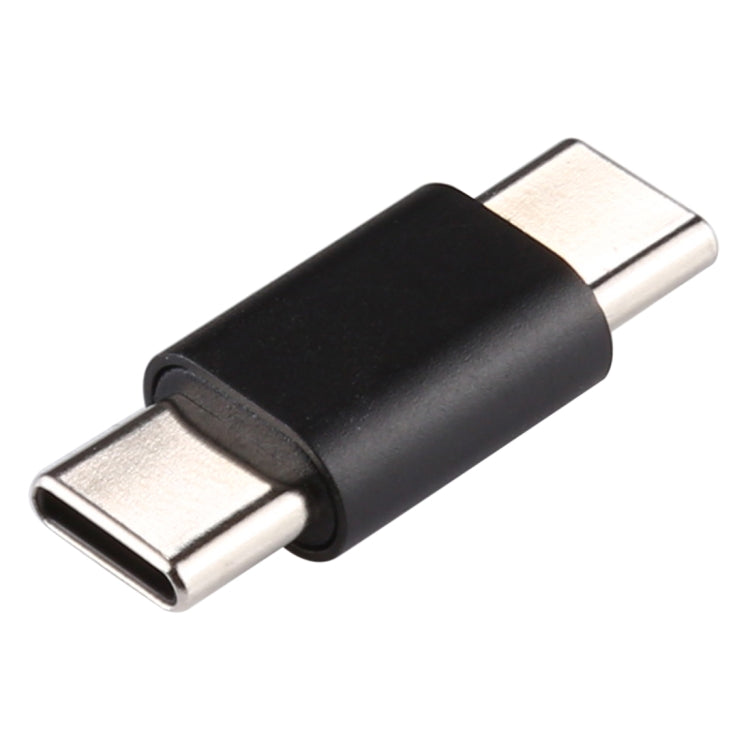 USB-C male-to-male adapter with dual USB-C plugs, black housing, 10Gbps label
