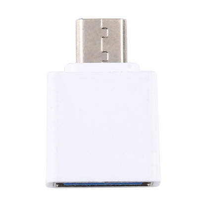 White Micro USB OTG adapter with silver USB connector at the top