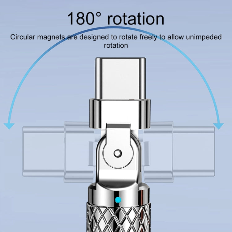 USB to Type-C cable with 180-degree rotating hinge at the Type-C plug
