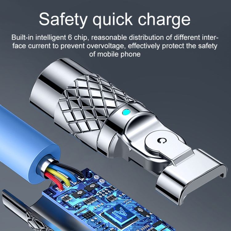 USB to Type-C cable showing built-in circuit detail near Type-C plug