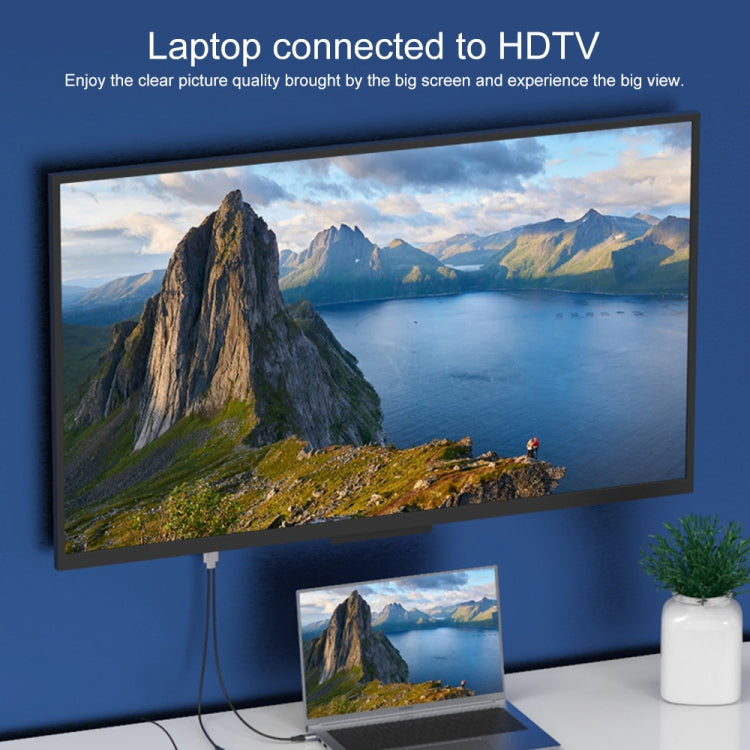 USB-C to HDMI adapter cable for laptop to HDTV connection and big-screen view
