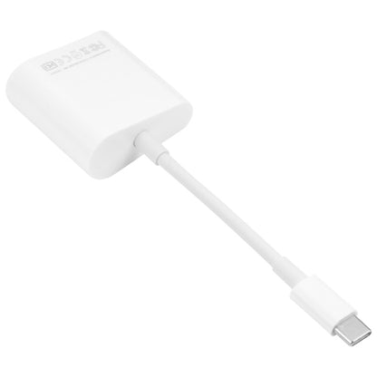 USB-C to Ethernet adapter with Type-C male plug and attached cable for RJ45 connection