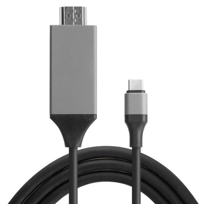 USB-C to HDMI adapter cable with Type-C plug and HDMI plug, black cable