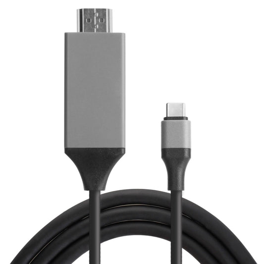 USB-C to HDMI adapter cable with Type-C plug and HDMI plug, black cable