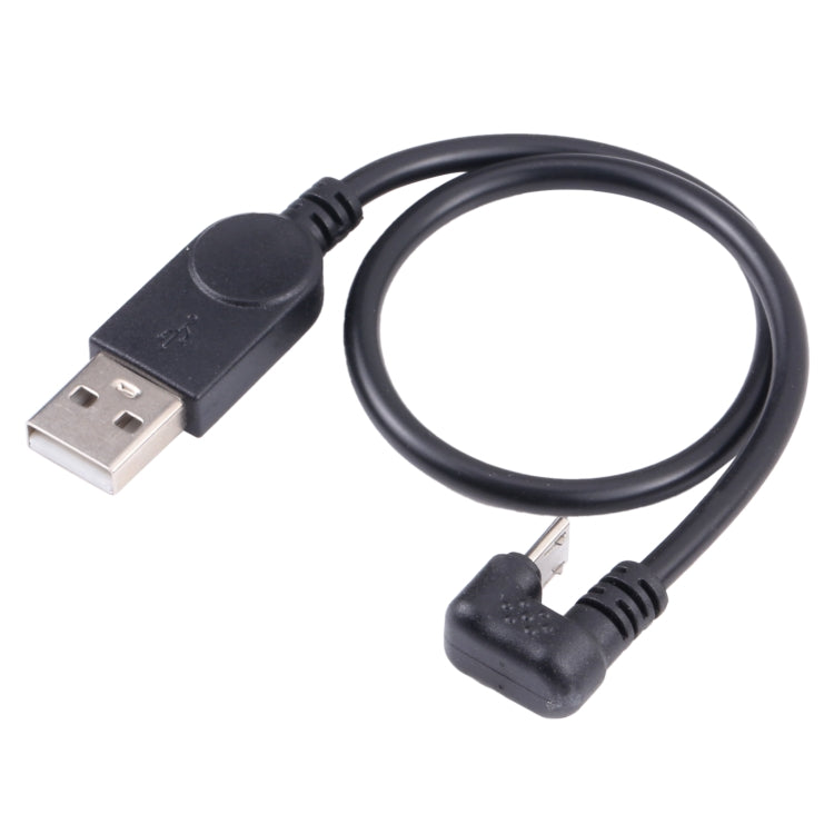 USB-A to micro USB charging cable, black, with micro-B plug and USB-A end