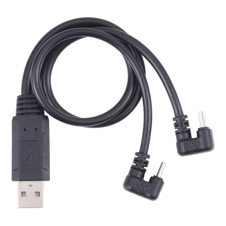 USB cable with USB-A male and Type-C and Micro USB male connectors