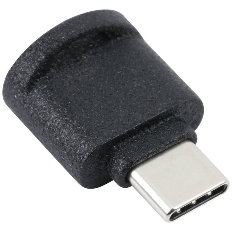 USB-C to TF card reader adapter, black cap with exposed USB-C connector