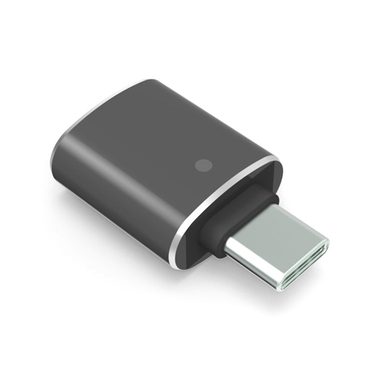 USB to Type-C OTG flash driver, dark gray housing with silver Type-C connector