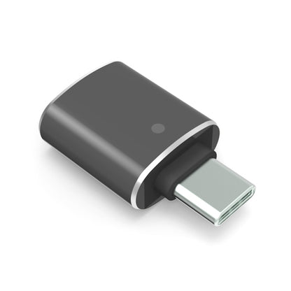 USB to Type-C OTG flash driver, dark gray housing with silver Type-C connector