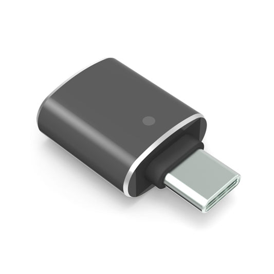 USB to Type-C OTG flash driver, dark gray housing with silver Type-C connector