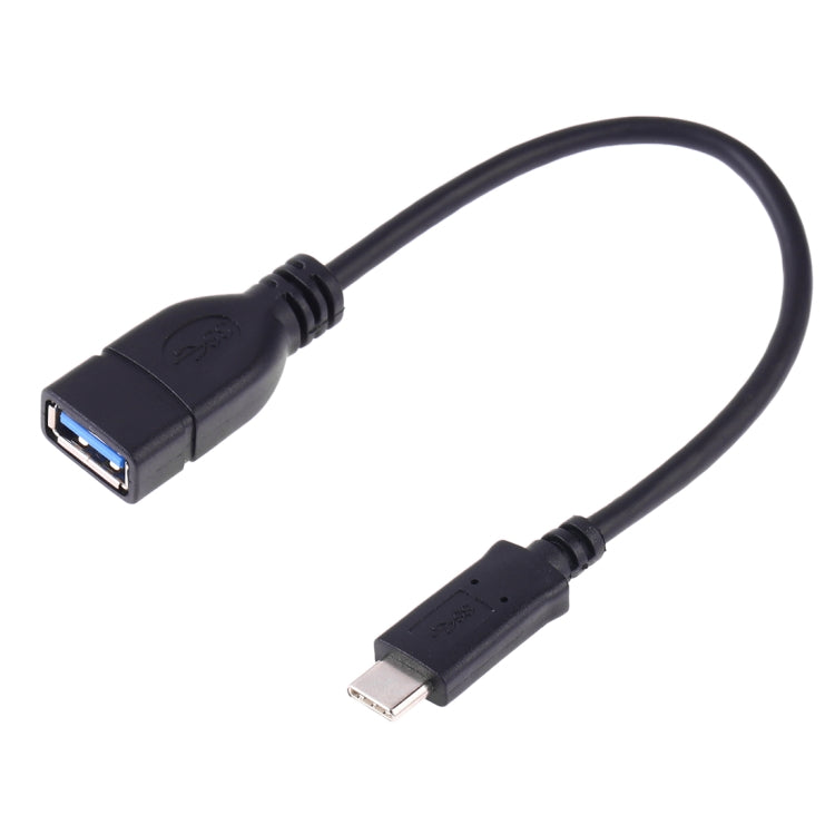 USB-C to USB 3.0 OTG adapter cable with USB-A female ports, black, 20cm