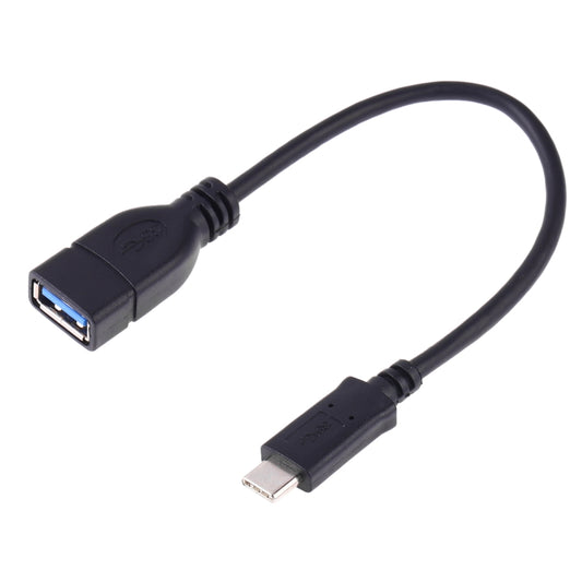 USB-C to USB 3.0 OTG adapter cable with USB-A female ports, black, 20cm