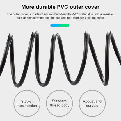 Coiled black PVC outer cover USB cable
