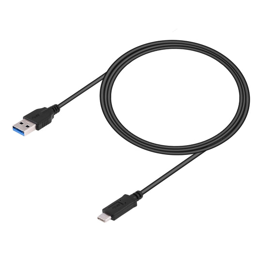 Black USB-C to USB 3.0 data cable with USB-A and Type-C connectors