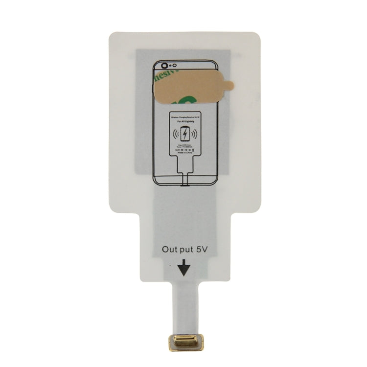 Wireless charging receiver Lightning end with output 5V marking