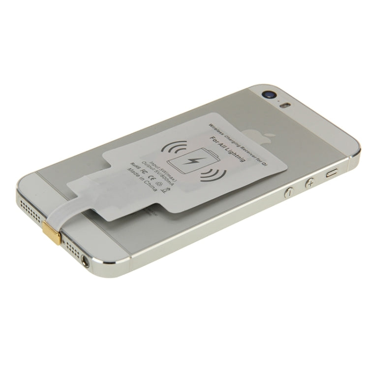Qi wireless charging receiver installed on phone back, 8-pin connector