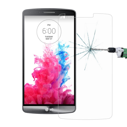 Tempered glass screen protector film for LG G3, clear, curved-edge coverage