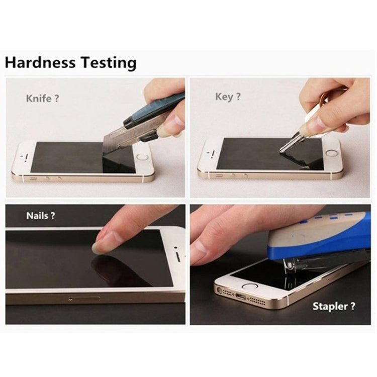 Tempered glass screen protector film hardness test against knife, key, nails