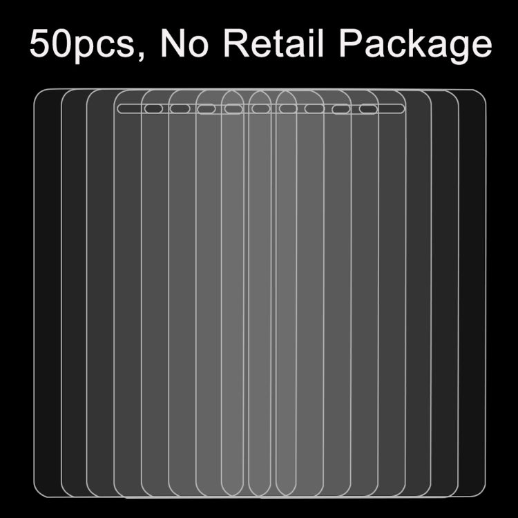 50-pack tempered glass screen protector films, clear 2.5D curved edge