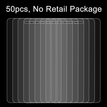 50-pack tempered glass screen protector films, clear 2.5D curved edge