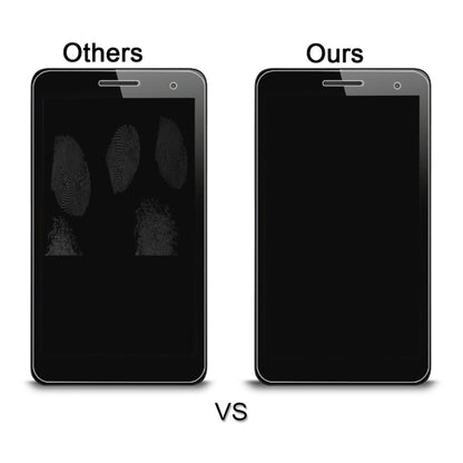 Comparison of screen protector on tablet screens, clearer display on ours