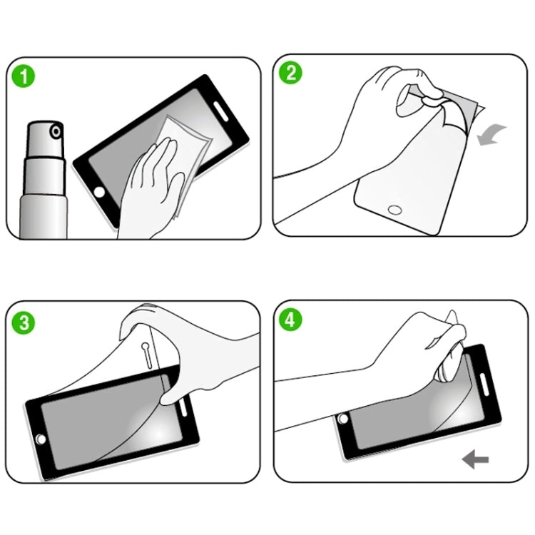 Tempered glass screen protector installation guide: clean, apply, smooth with hands