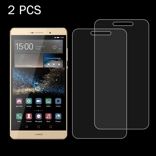 Tempered glass screen protector film set for Huawei P8, clear 2-pack