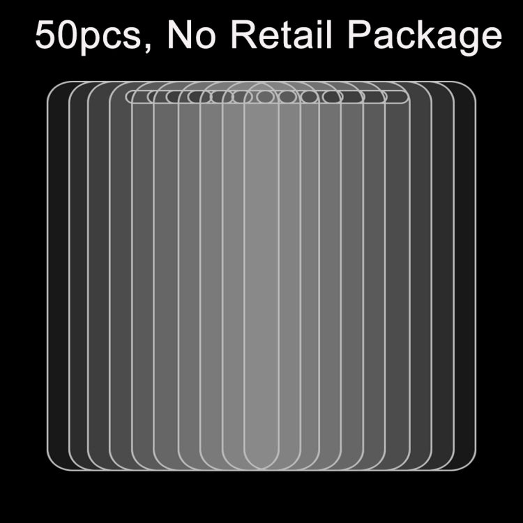 Pack of 50 clear 2.5D tempered glass screen protectors for Huawei P8