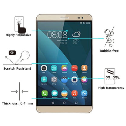Tempered glass screen protector film for MediaPad X2 tablet, full-screen coverage