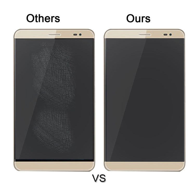 Tempered glass screen protector for tablet, dark-screen clarity comparison