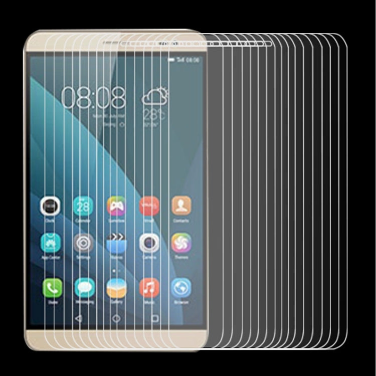 Tempered glass screen protector film set, layered stack over tablet screen