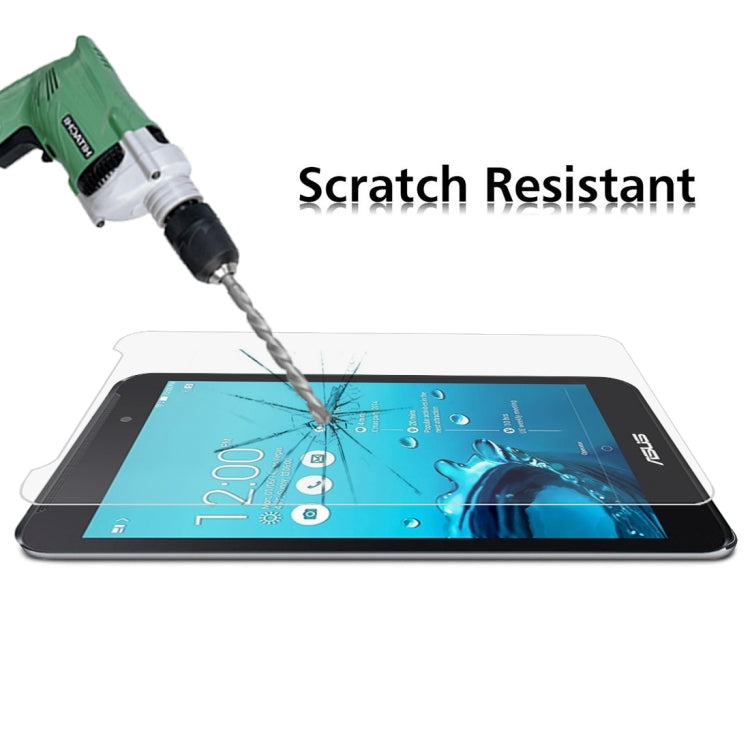 Scratch-resistant tempered glass screen protector with protective drilling test