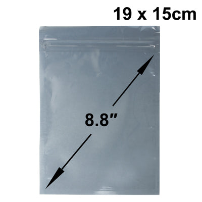 Anti-static zip-lock bag, 19 x 15 cm (8.8 in), sealed top