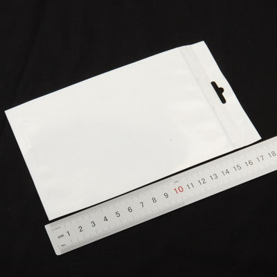 White anti-static zip lock bag with measuring ruler, 18 x 11cm dimensions