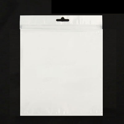 White anti-static zip lock bag, 21 x 15 cm, with seal and hanging slot