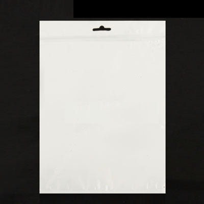 Anti-static zip lock plastic bag, white, 27 x 18 cm