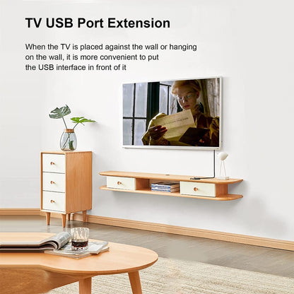 Black 22 cm USB-C to USB 3.0 adapter cable shown in inset with USB-C and USB-A ends