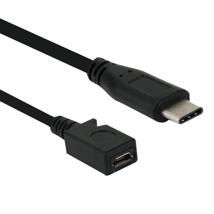USB-C to Micro USB adapter cable, close-up of connector ports