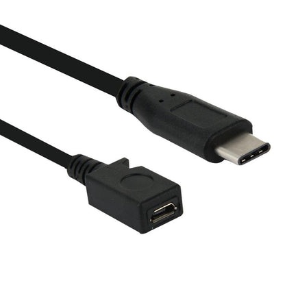 USB-C to Micro USB adapter cable, close-up of connector ports