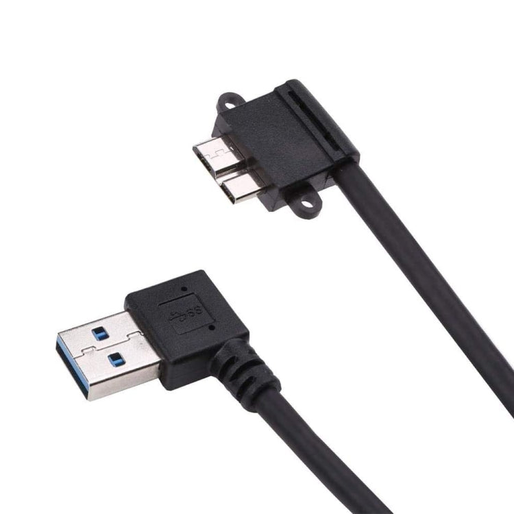 Black USB 3.0 to micro USB cable showing USB and micro connectors on ends