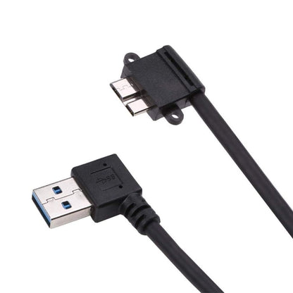 Black USB 3.0 to micro USB cable showing USB and micro connectors on ends