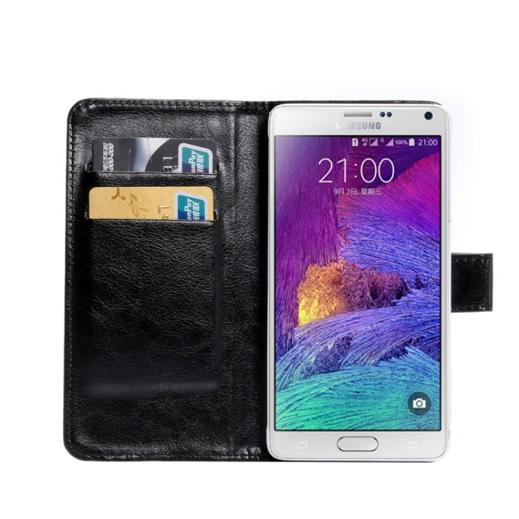 Black faux leather wallet case for phone with card slots and flip cover